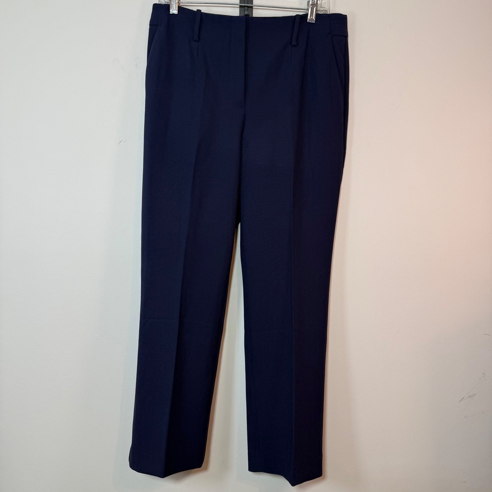 NWT Talbots Southampton Pant Women 10P Navy Blue New Straight Leg Trousers
